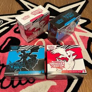 Pokémon Elite Trainer Box Lot (4) – Black Bolt & White Flare – As Pictured